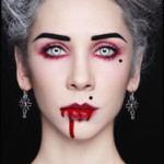 trucco per halloween vampira