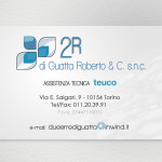 restyling logo assistenza teuco: biglietto da visita